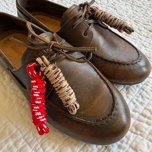 Sperry x Aritza Slim Boat Shoe. Size 5 dark brown.